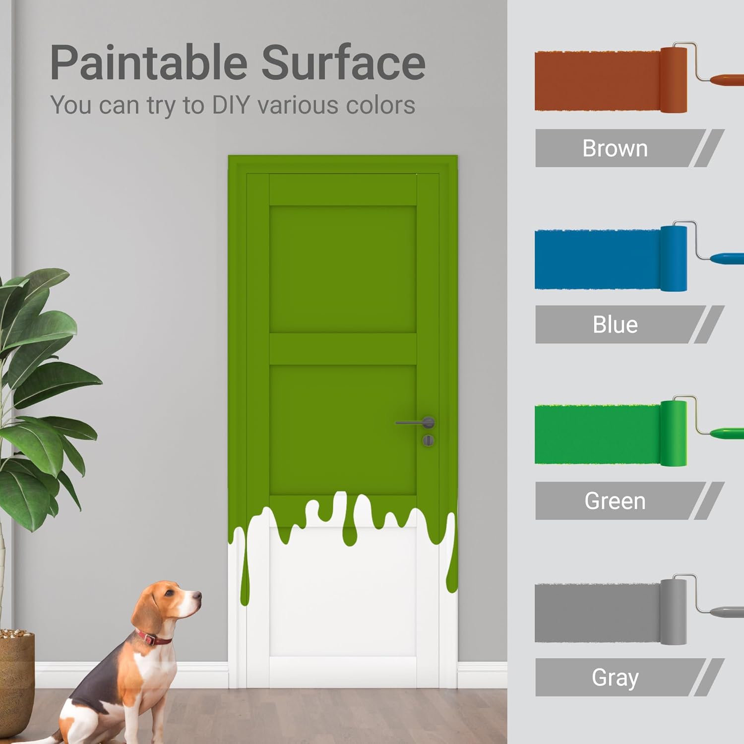 24"x 80" 3-Panel Interior Slab Door, Solid Wood French Door Slab DIY for Pantry Closet Laundry Bathroom White Pre-Finished Surface